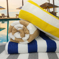 Front view of Luxurious Cabana Stripes Pool & Beach Towels by SaaSoh