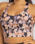 Side view of Gametime Bra - Blossom highlighting adjustable straps