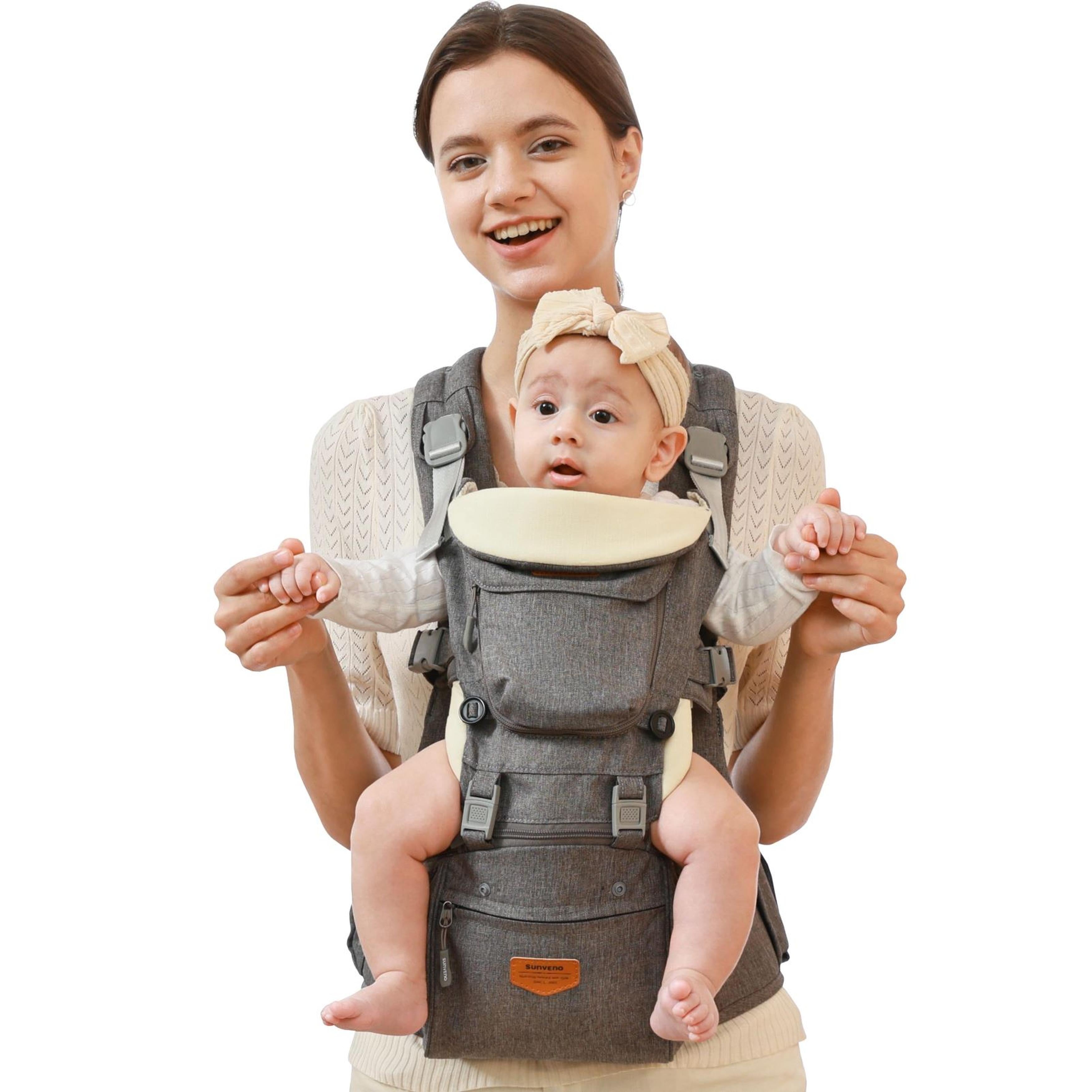 Close-up of the pressure relief mechanism on SUNVENO Baby Carrier