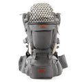 Front view of SUNVENO Ergonomic Baby Carrier 3-in-1 in grey