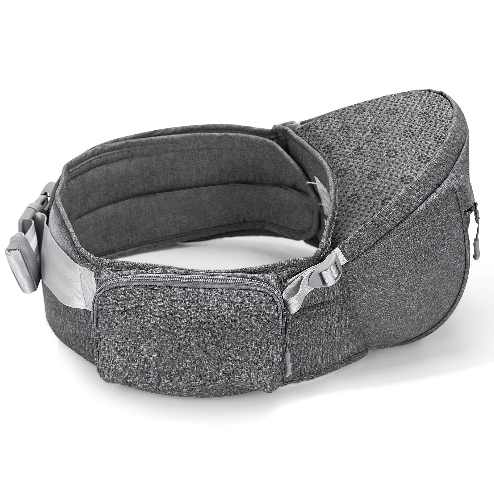 Side view of SUNVENO Baby Carrier showcasing ergonomic support features