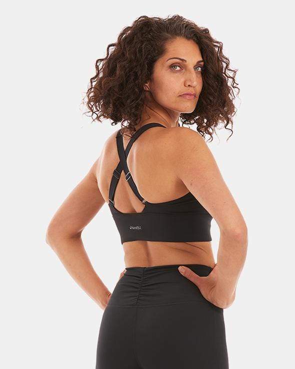 Lifestyle shot of Gametime Bra in use during a running session