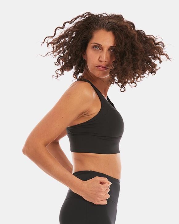 Close-up of the eco-friendly fabric of Gametime Bra by Handful