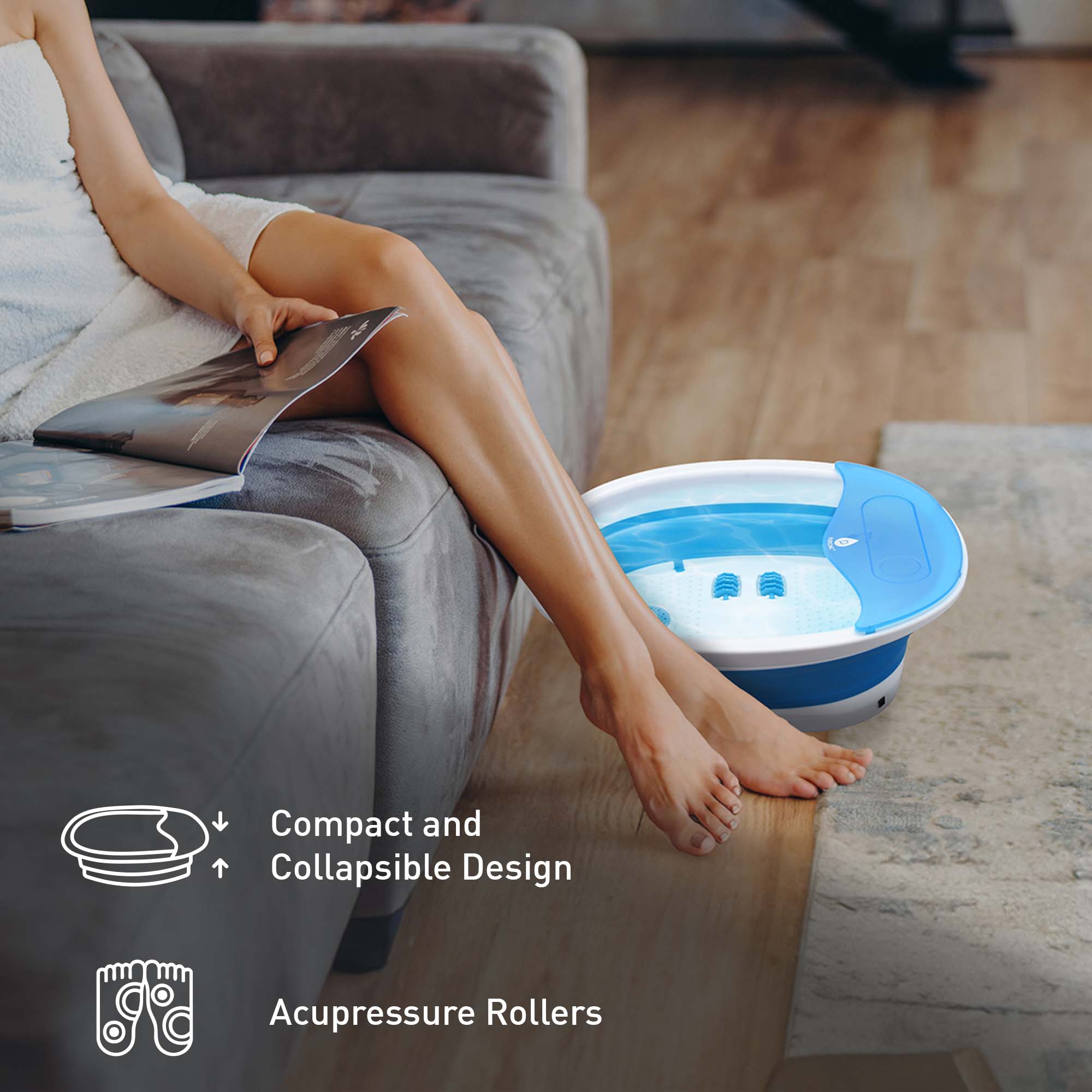 Complete Pursonic Ultimate Relaxation Bundle featuring heating pad and foot spa