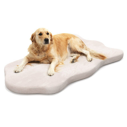 Non-slip bottom of the gray Premium Orthopedic Memory Foam Dog Bed