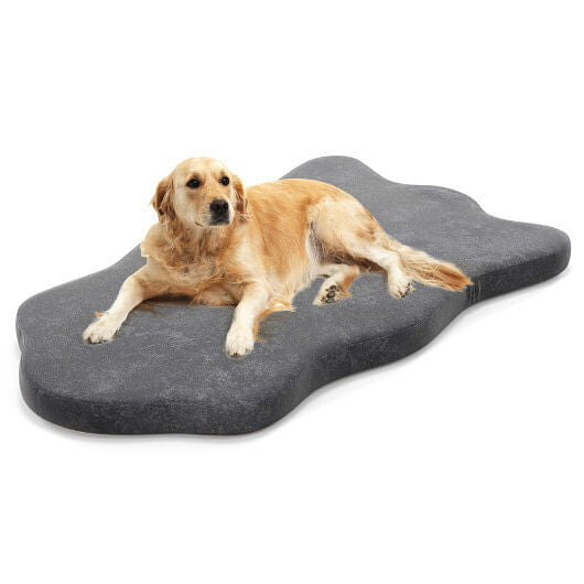 Cozy crystal fabric of the Premium Orthopedic Dog Bed by Gobingya