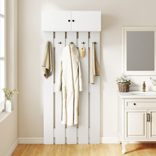Stylish entryway featuring Gobingya Rustic Brown Wall Coat Rack