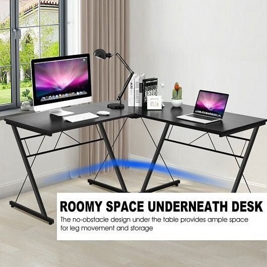 Close-up of the premium material on Gobingya 59-Inch L-Shaped Corner Desk