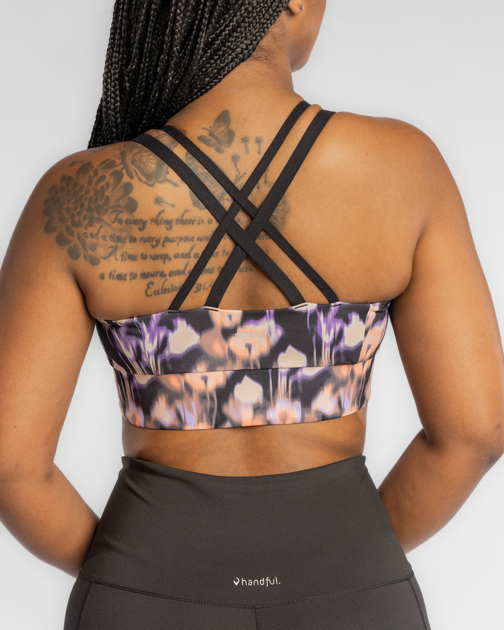 Side view showcasing coverage of Double Down Bra in Blossom