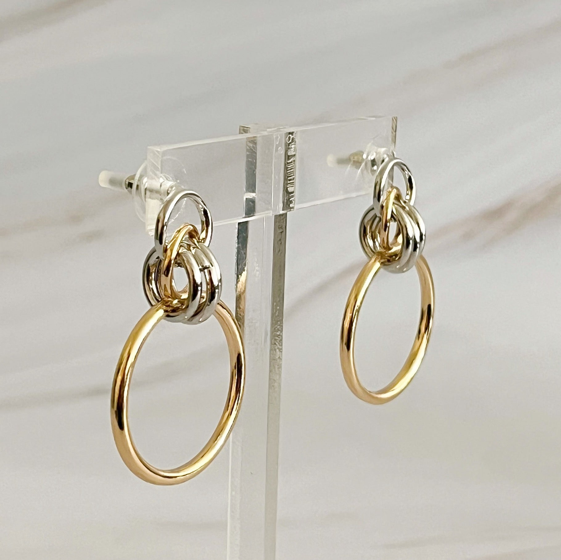 Side view of Knock On The Beauty Hoop Earrings showcasing intricate design