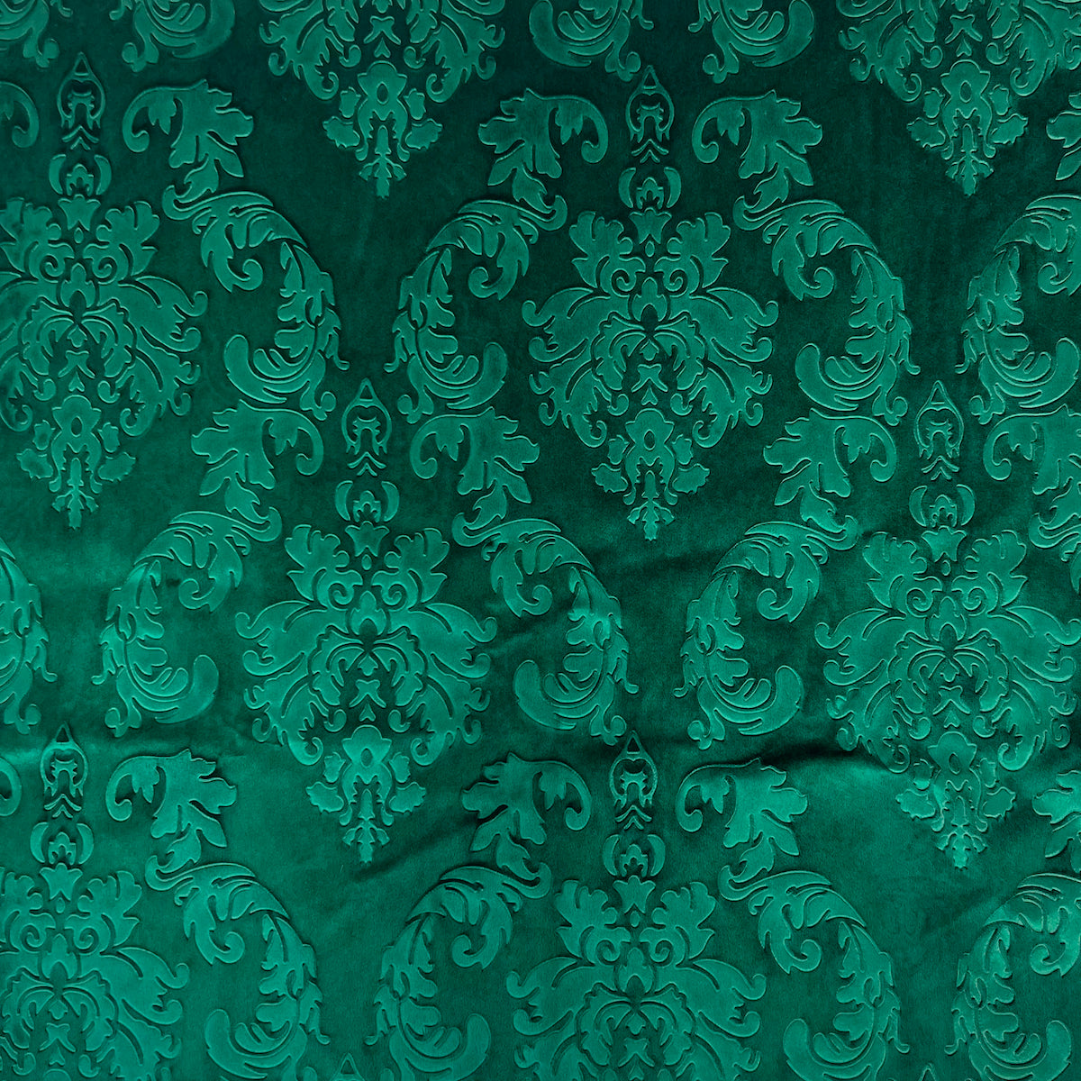 Wide view showcasing the Gobingya Damask Embossed Velvet Fabric