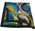 Versatile styling options of Barocco 100% Italian Silk Scarf on display