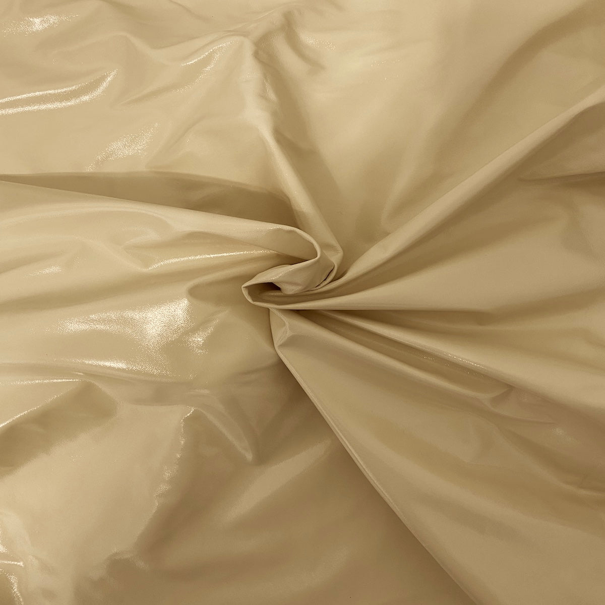 Wide view of Luxurious Faux Patent Leather Vinyl Fabric showcasing its sheen