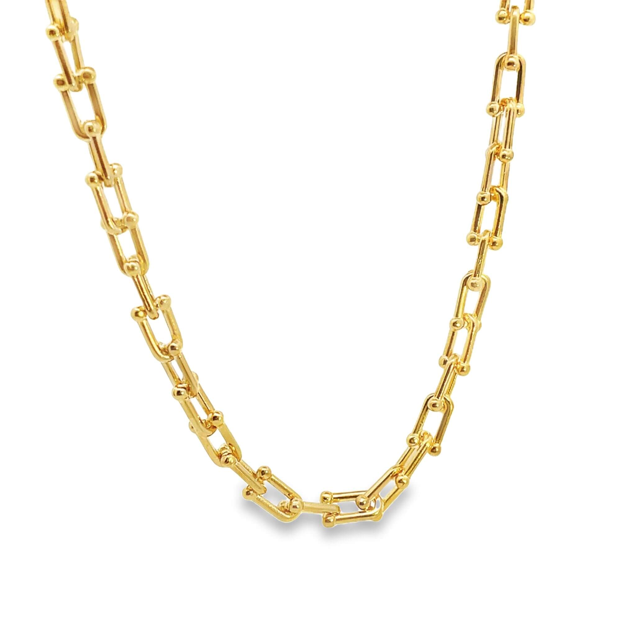 Elegant 5mm Bead Link Chain Bracelet in gold by MIA Jewelry