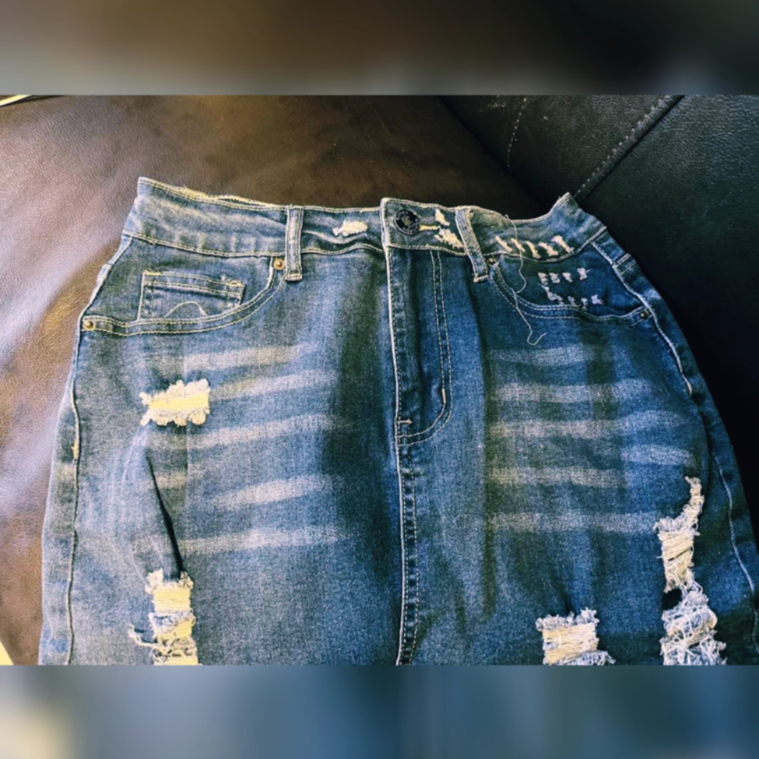 DON JOHN Jean Skirts Handmade Women's