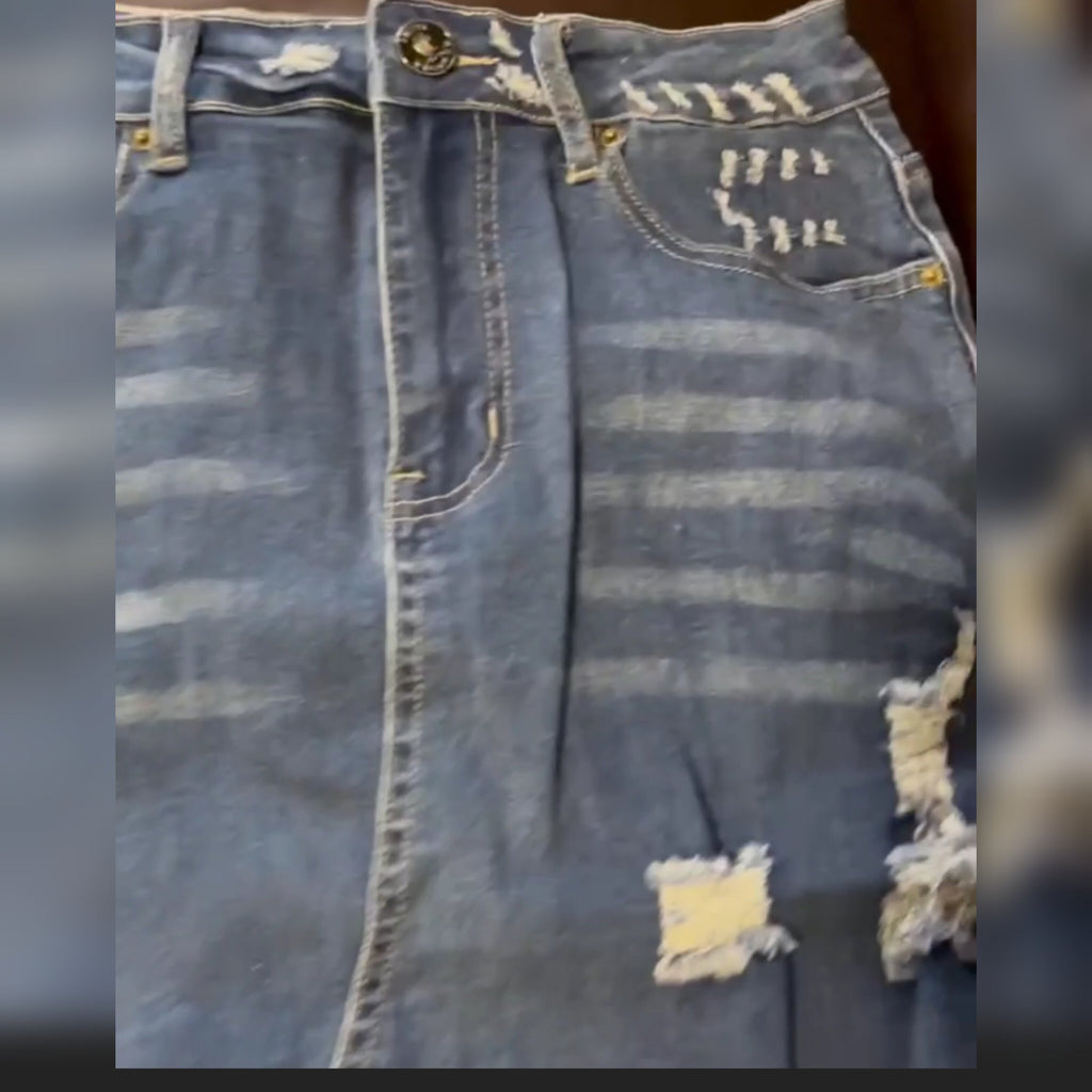 DON JOHN Jean Skirts Handmade Women's