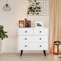 Front view of Chic 4-Drawer White Dresser by Gobingya