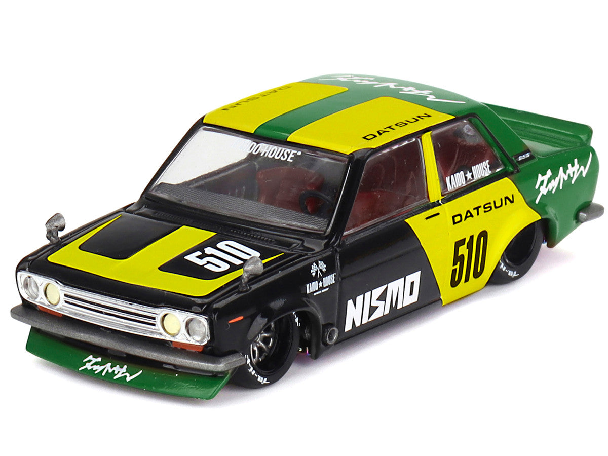 Back view of Datsun Street 510 'Racing V2' diecast model by Mini GT