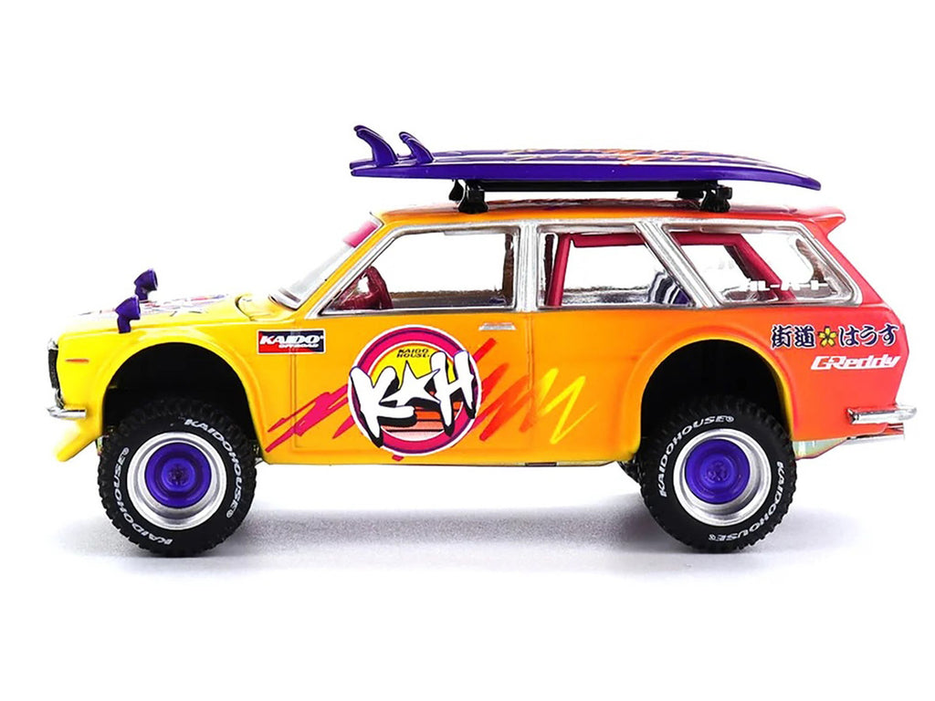 Front view of Datsun Kaido 510 Wagon 4x4 RHD Diecast Model in vibrant gradient