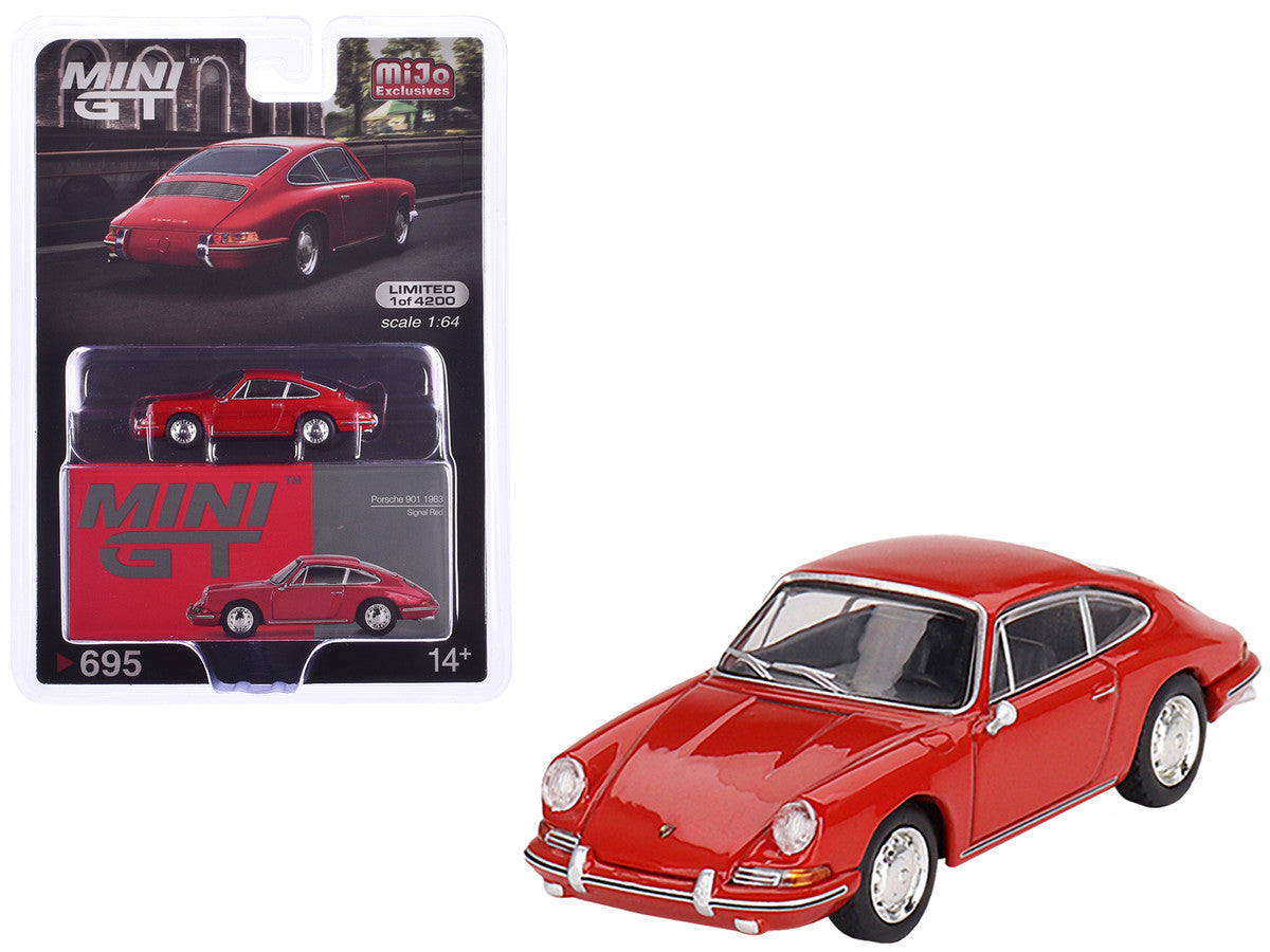 Under-chassis view of Limited Edition 1963 Porsche 901 Signal Red diecast car