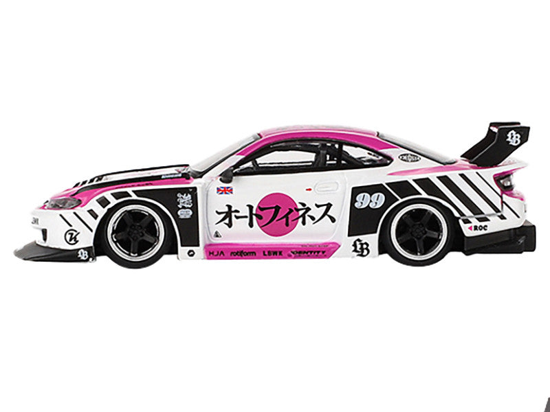 Front view of Limited Edition Nissan S15 Silvia RHD Diecast Model by Mini GT