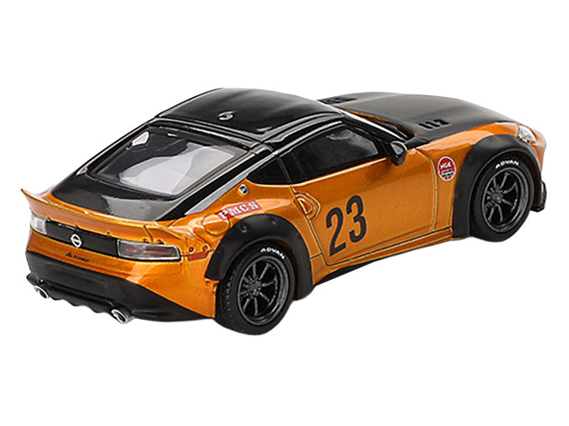 Nissan Fairlady Z #23 LB-NATION WORKS diecast model displayed on a shelf