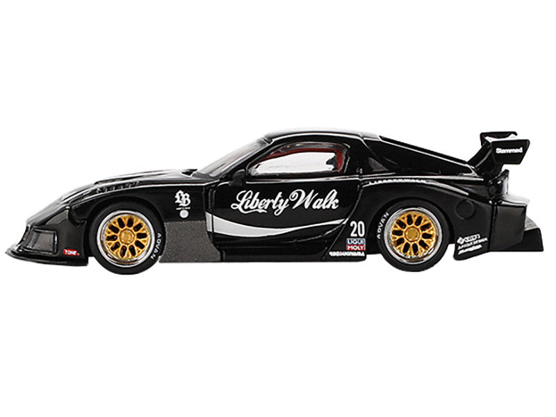 Front view of Mazda RX-7 LB-Super Silhouette Black Edition diecast model