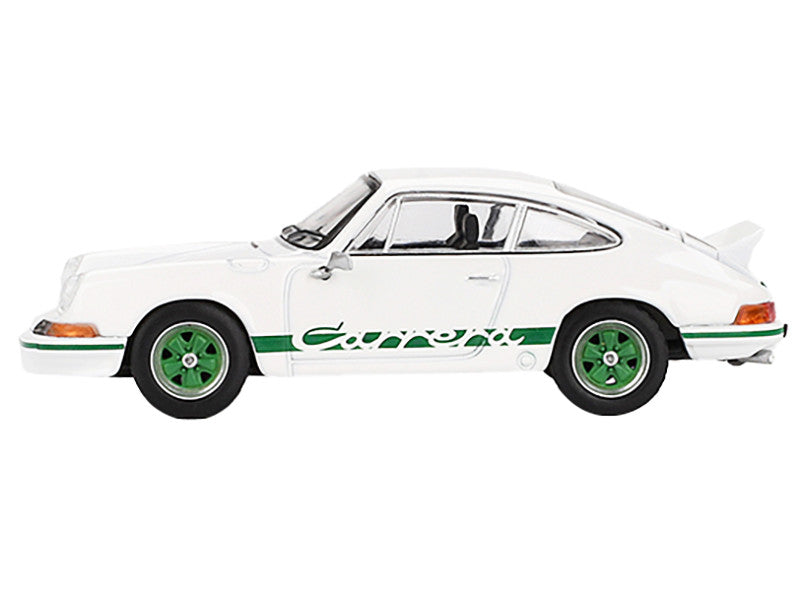 Front view of Limited Edition Porsche 911 Carrera RS 2.7 diecast model by Mini GT