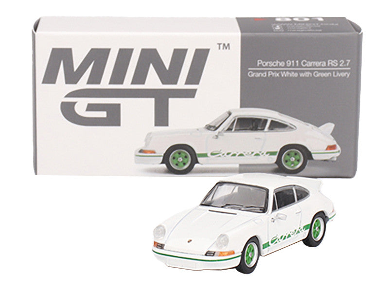 Side angle of Limited Edition 1/64 Porsche 911 Carrera RS 2.7 diecast model