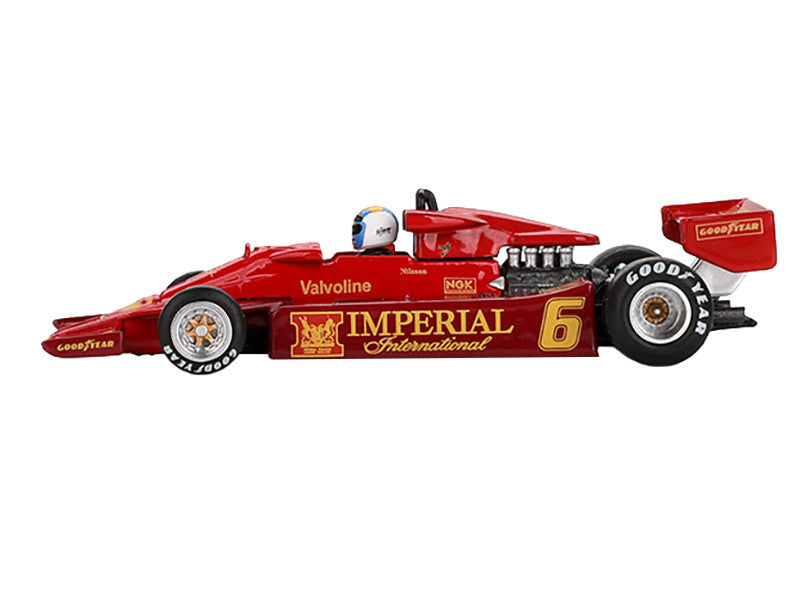 Front view of Limited Edition Lotus 78 #6 Gunnar Nilsson Diecast Model by Mini GT