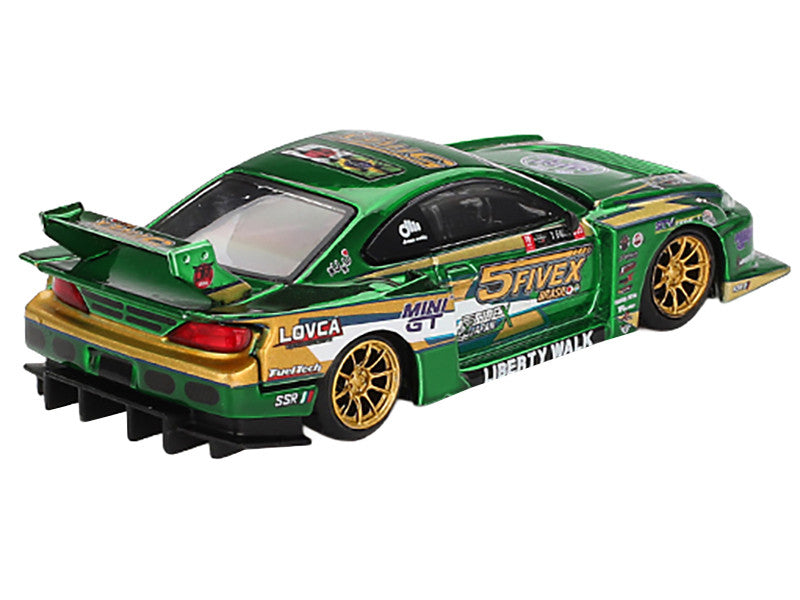 Rear view of Limited Edition Nissan Silvia S15 Diecast Model with rubber tires