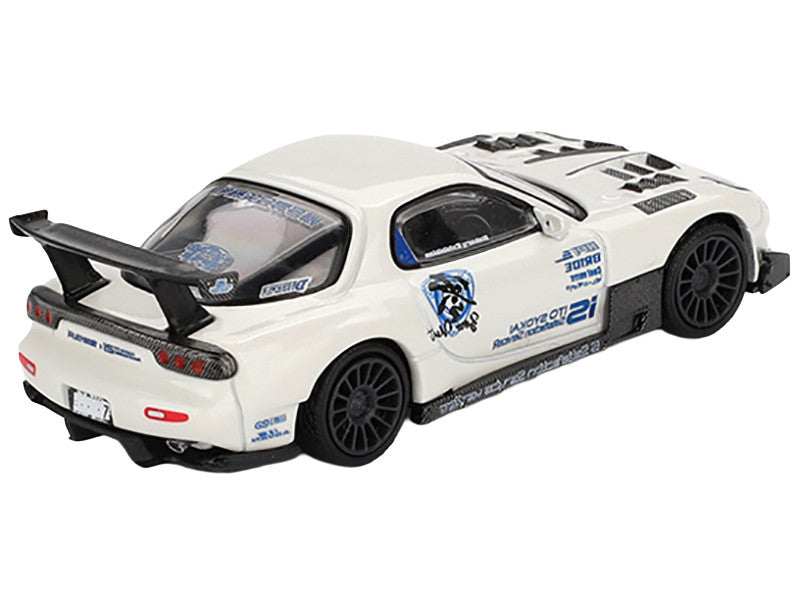 Top view of Mazda RX-7 FD3S Diecast Model with striking graphics