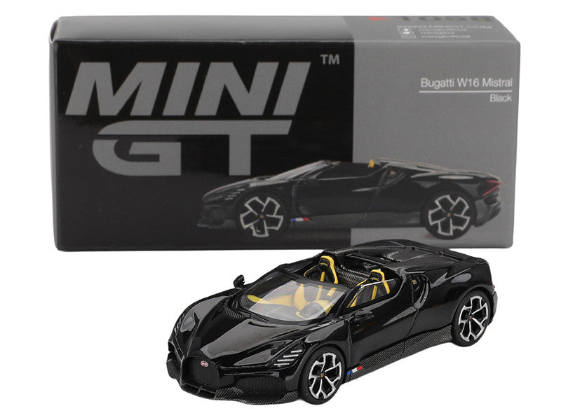 Detailed under-chassis of the Bugatti W16 Mistral Diecast Model by Mini GT
