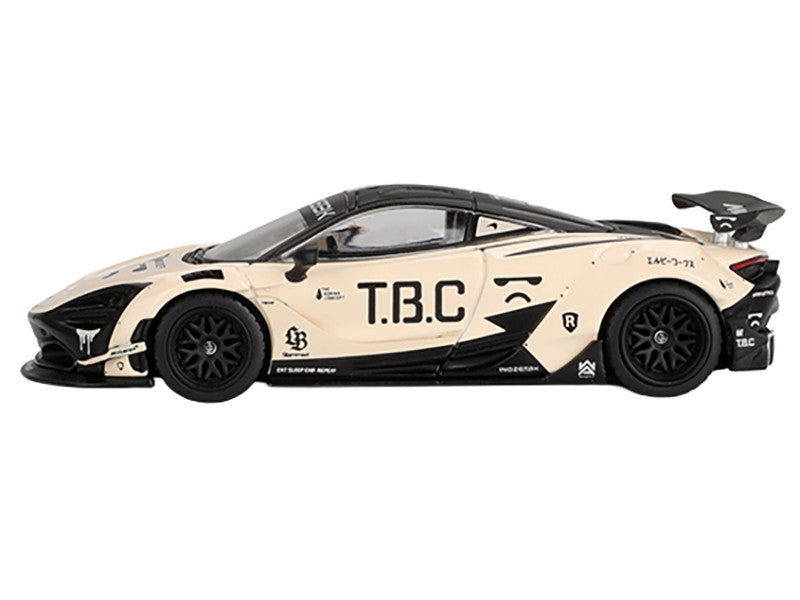 Close-up of the intricate wheel design on McLaren 720S LB-Works diecast model