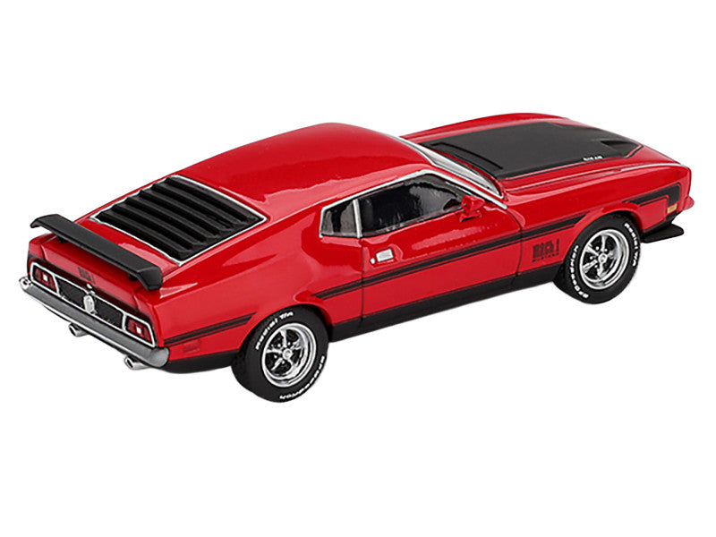 Front view of Limited Edition 1971 Ford Mustang Mach 1 Diecast Model by Mini GT