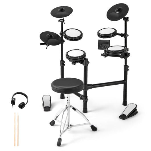 Front view of Gobingya Foldable Electric Drum Set showcasing its design