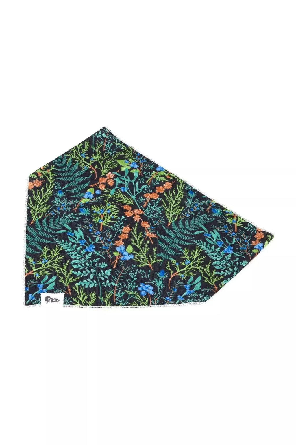 Front view of Charming Fern Forest Dog Bandana by Aria the Fox