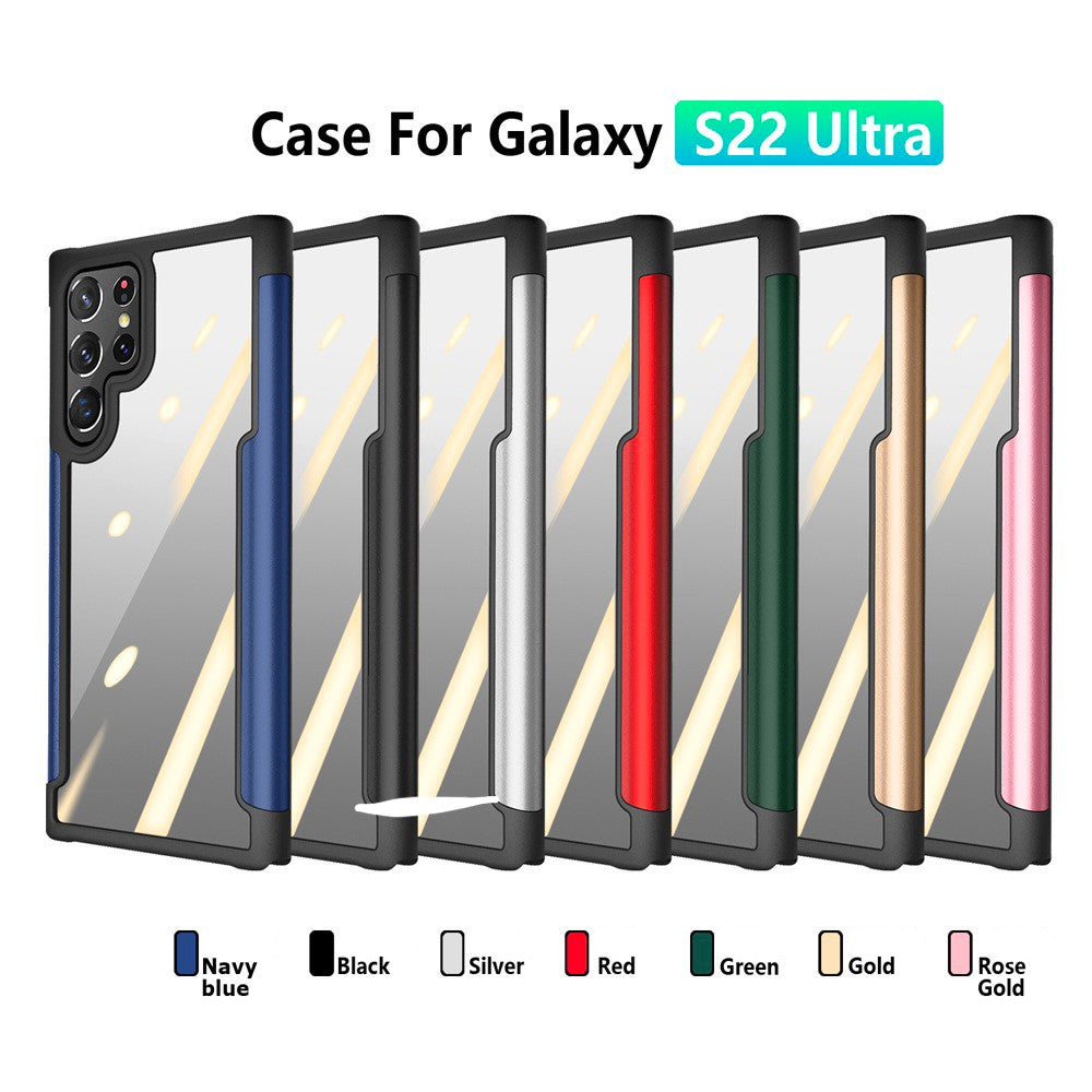 Metal Transparent Phone Case for Samsung S22