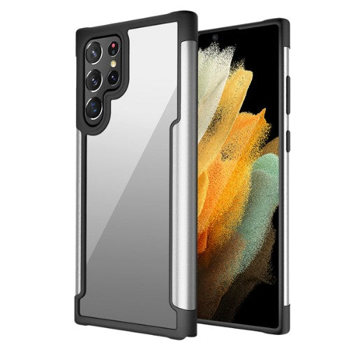 Metal Transparent Phone Case for Samsung S22