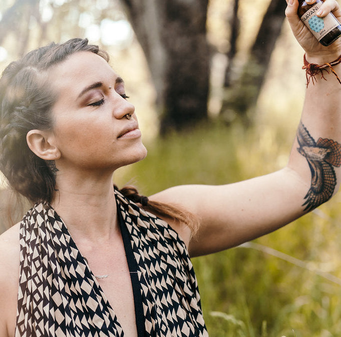 Pitta Spritzer being sprayed on a pillow for relaxation