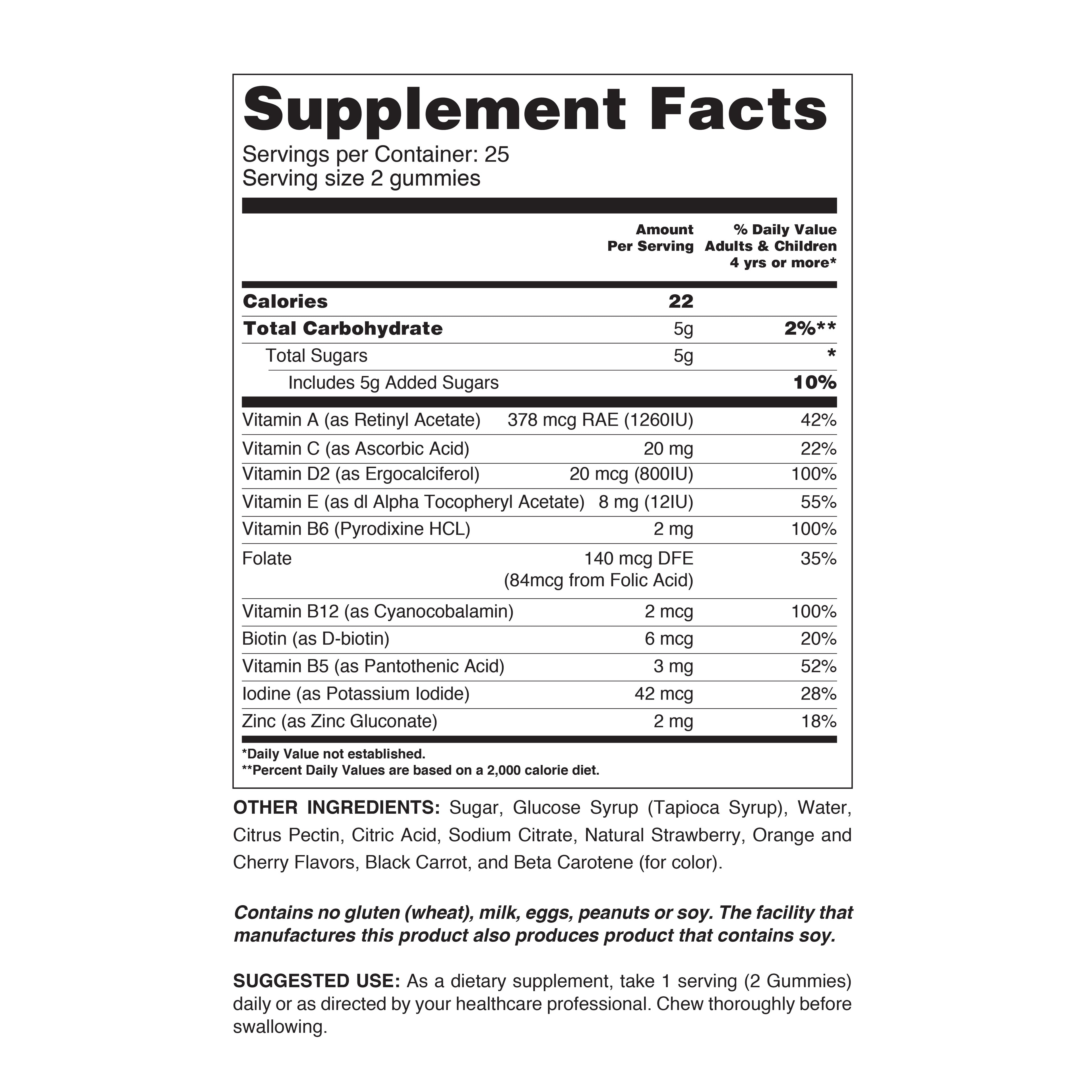 Close-up of Children's Multivitamin Gummies showcasing fruity flavors by Gobingya