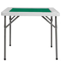Top view of Premium 4-Player Folding Poker Table with green felt by FastFurnishings
