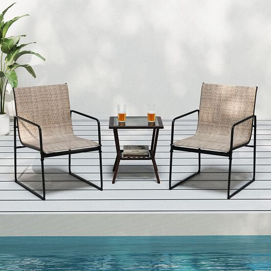 Breathable fabric of Gobingya outdoor dining chairs set