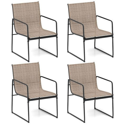 Durable heavy-duty metal frame of Gobingya patio chairs
