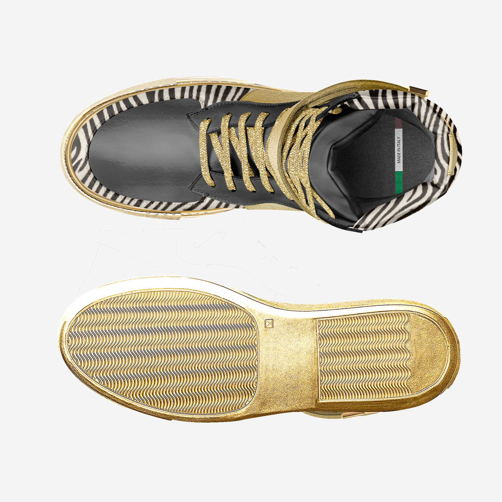 Stylish pink Eco-Chic Vegan Ankle Boots by BYMANYC from the side