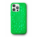 Lifestyle shot of Neon Green Kaleidoscope iPhone Case in use