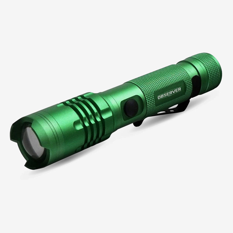 Front view of 1200 Lumen Tactical LED Flashlight by Observer Tools