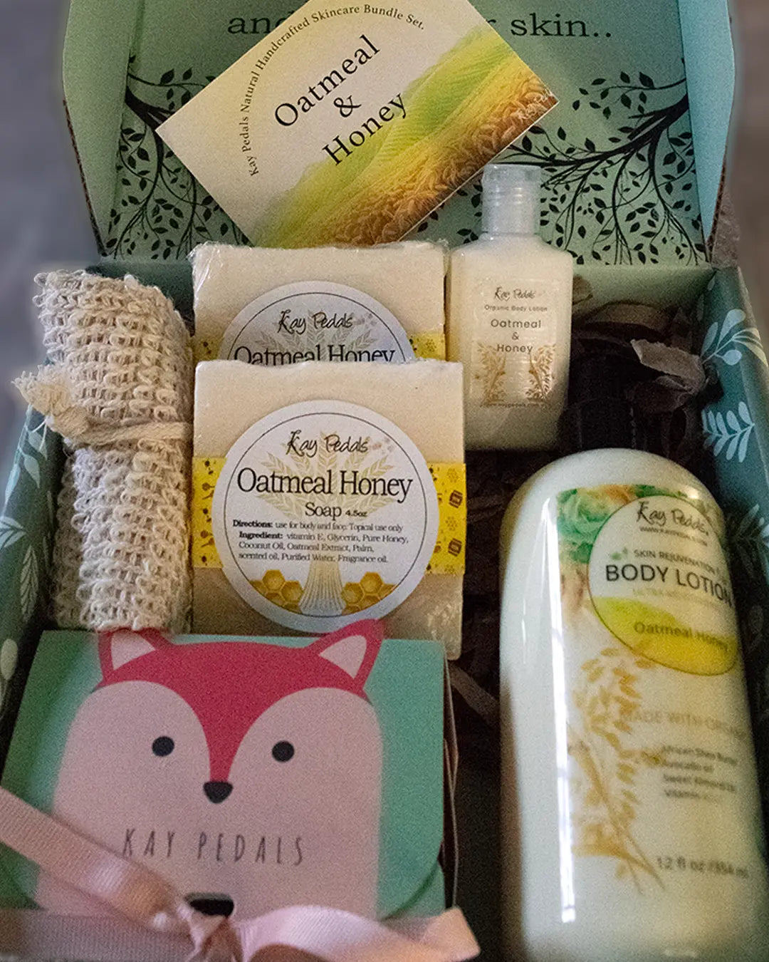 12oz body lotion from Hydrating Oatmeal & Honey Gift Set in elegant packaging