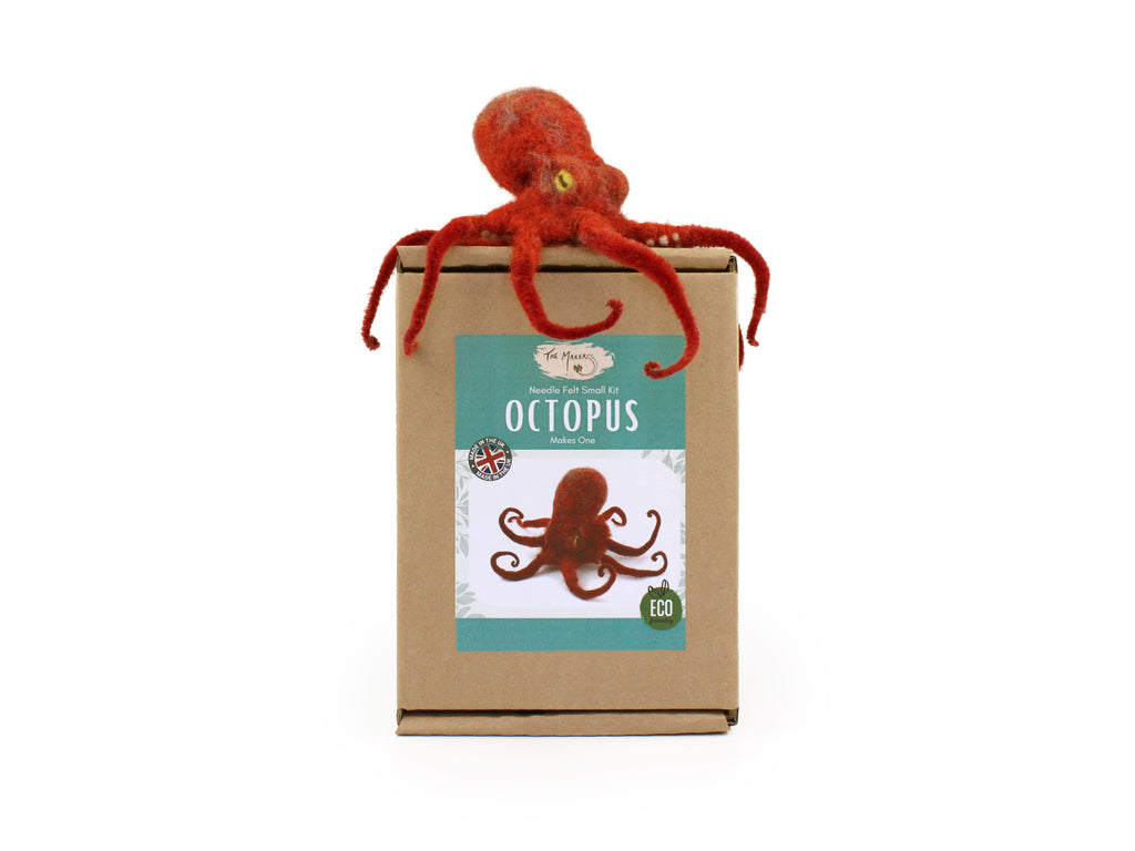 Premium wool materials featured in the DIY Octopus Needle Felting Kit