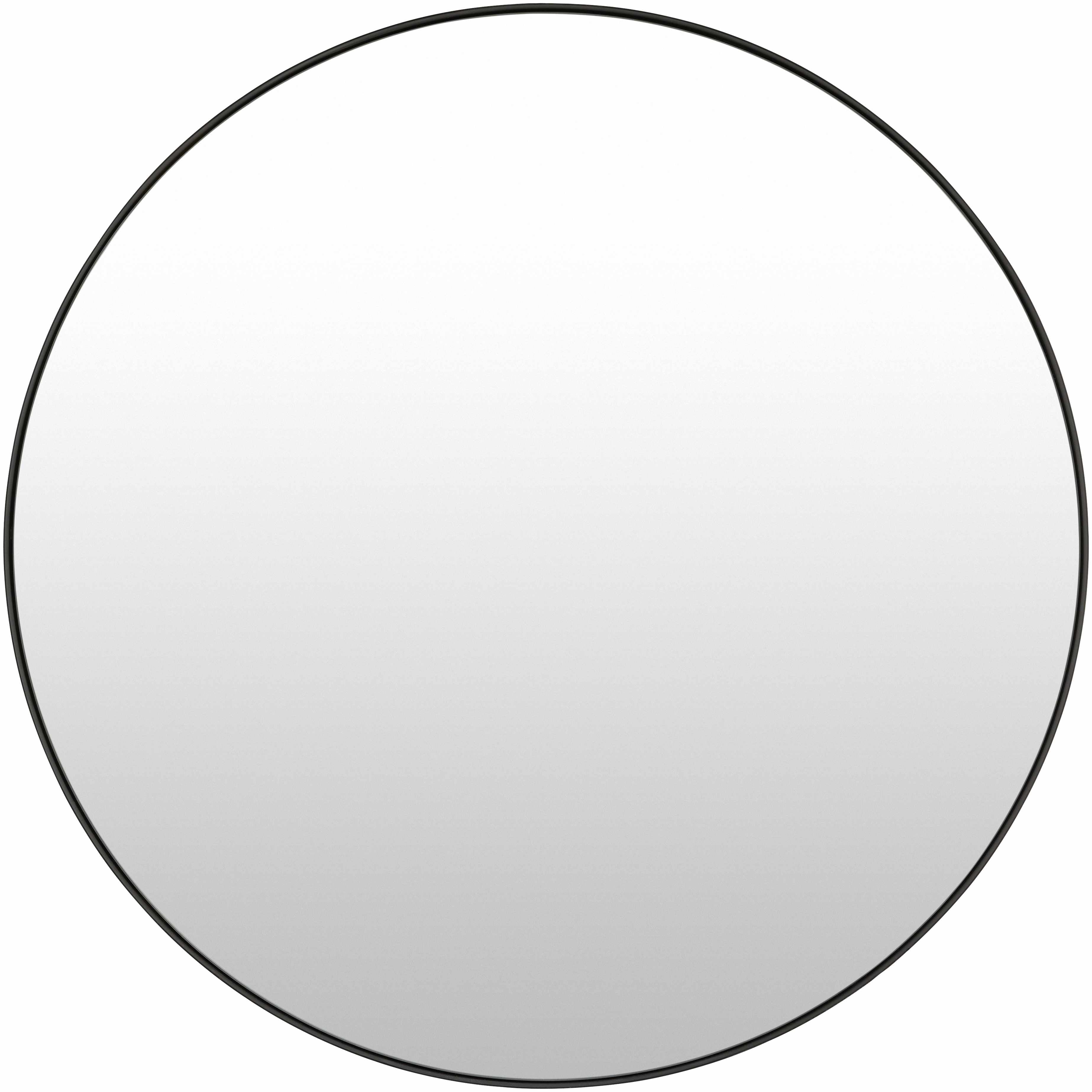 Front view of Pettendorf Black Accent Mirror by Boutique Rugs